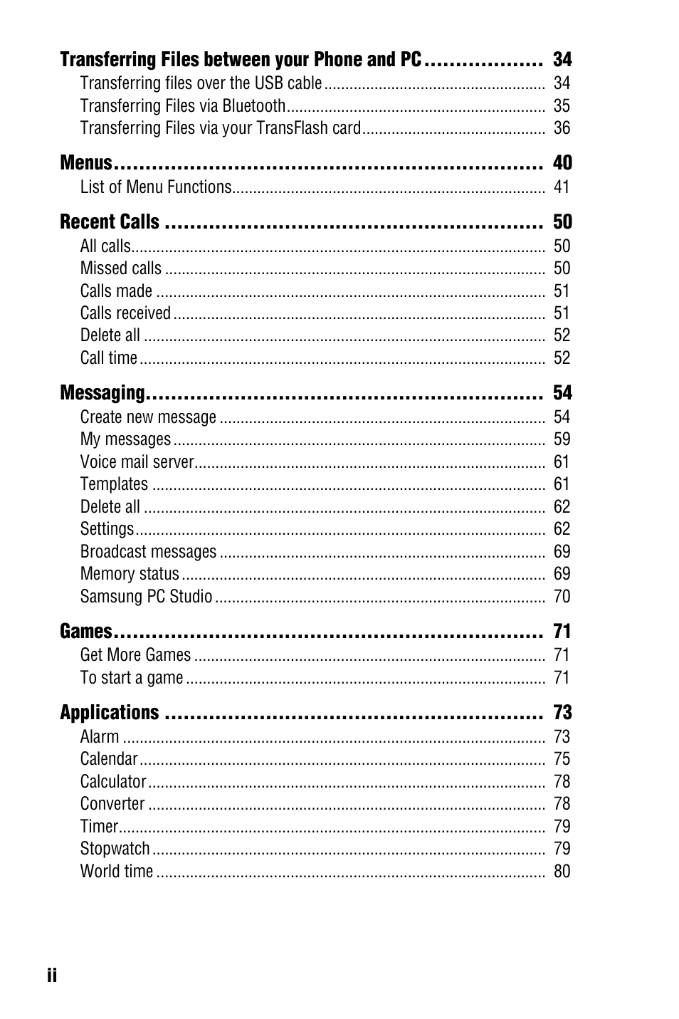 Samsung SGH-D606 User Manual | Page 4 / 185