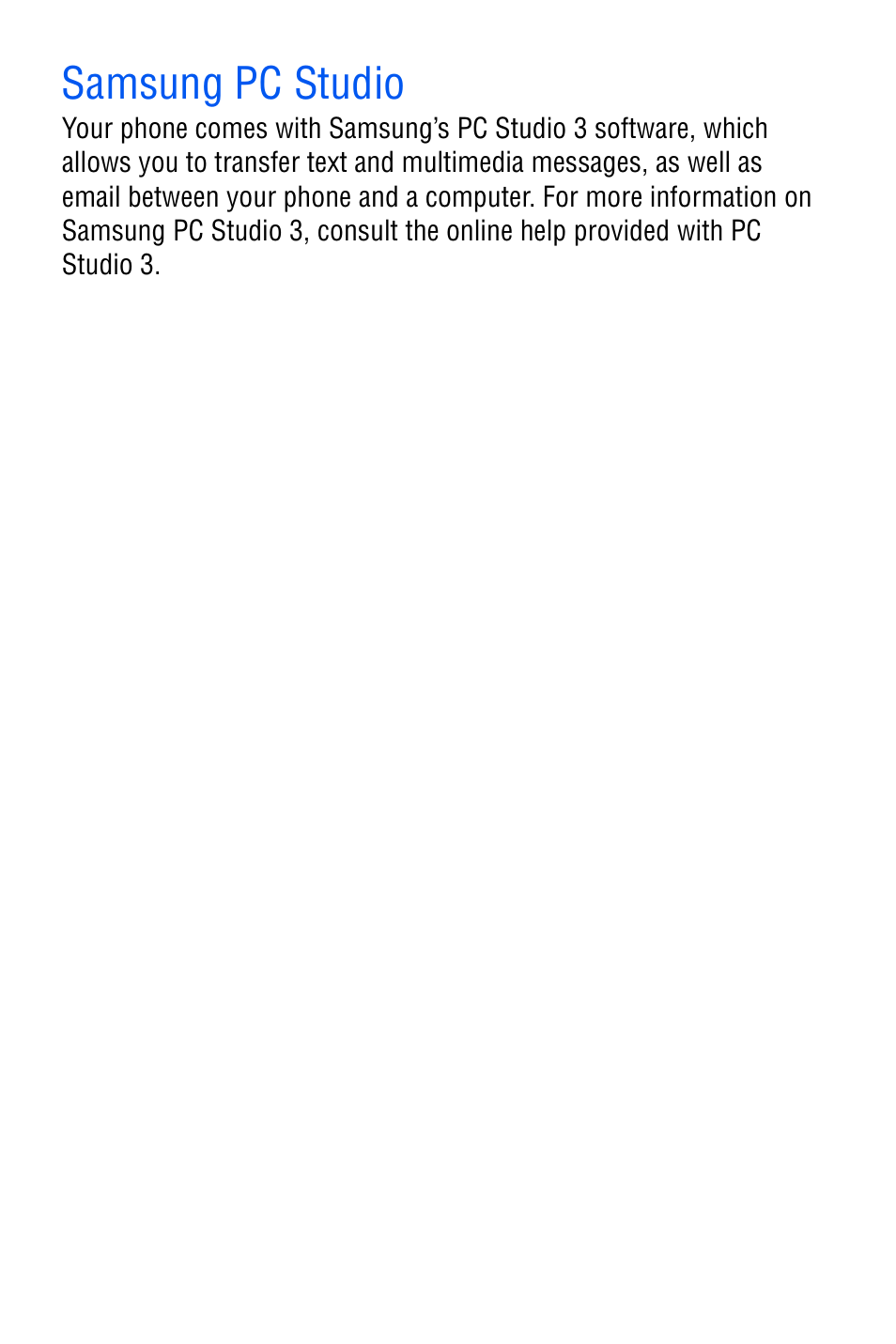 Samsung pc studio | Samsung SGH-D606 User Manual | Page 76 / 185