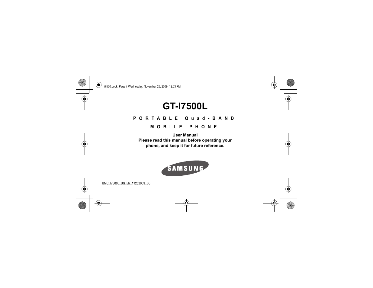 Samsung 11252009_D5 User Manual | 94 pages