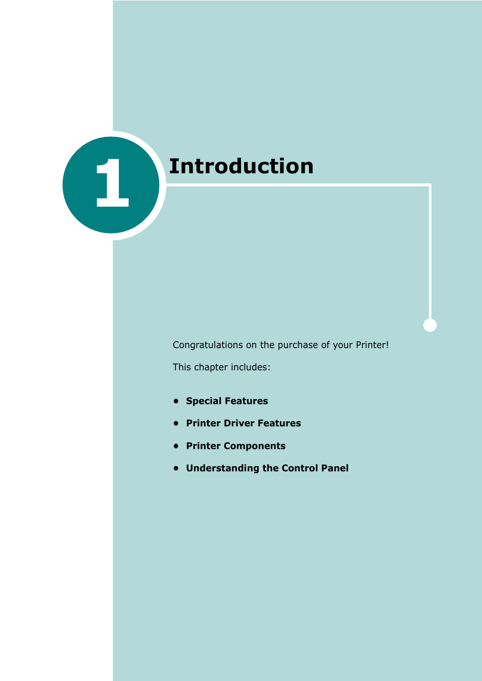 1 introduction, Chapter 1, Ntroduction | Introduction | Samsung ML-2010 Series User Manual | Page 14 / 118