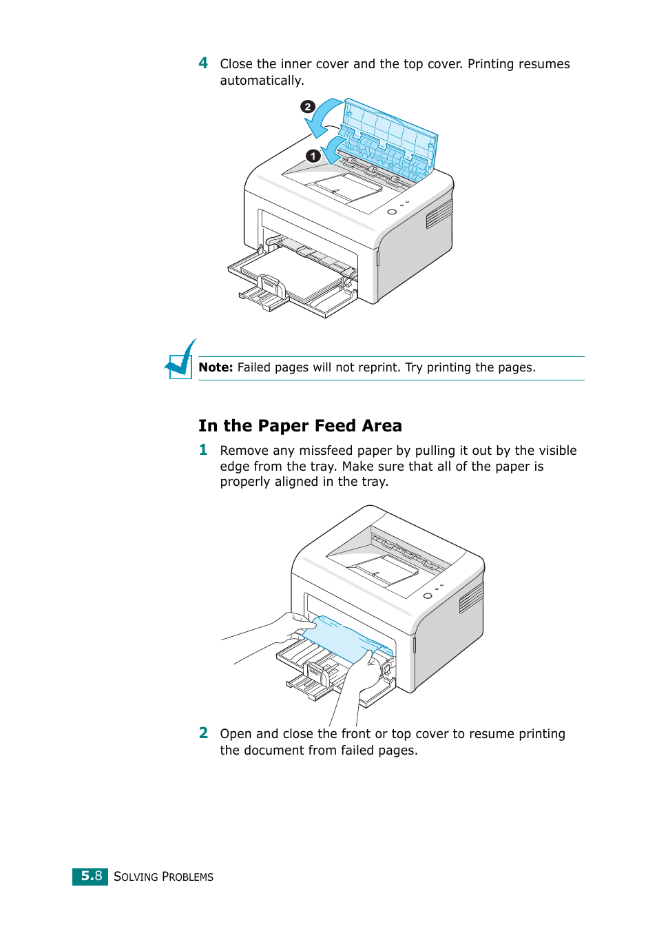 In the paper feed area | Samsung ML-2010 Series User Manual | Page 61 / 118
