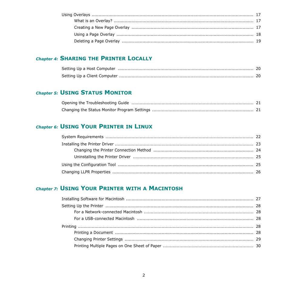 Samsung ML-2010 Series User Manual | Page 87 / 118