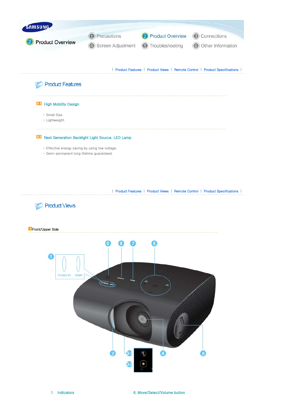 Product overview, Product features, Product views | Samsung BP59-00092G-03 User Manual | Page 8 / 36