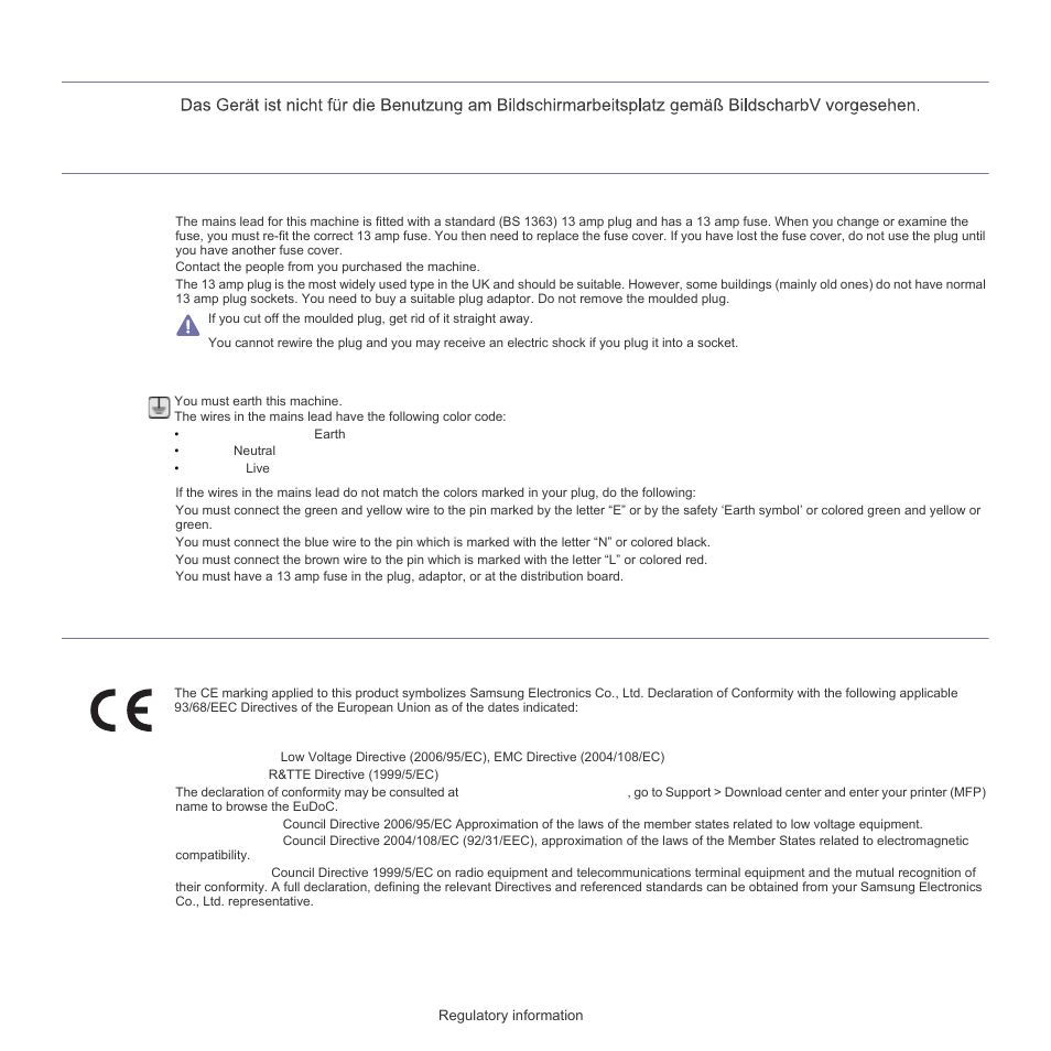 Declaration of conformity (european countries) | Samsung CLP-320 User Manual | Page 14 / 103