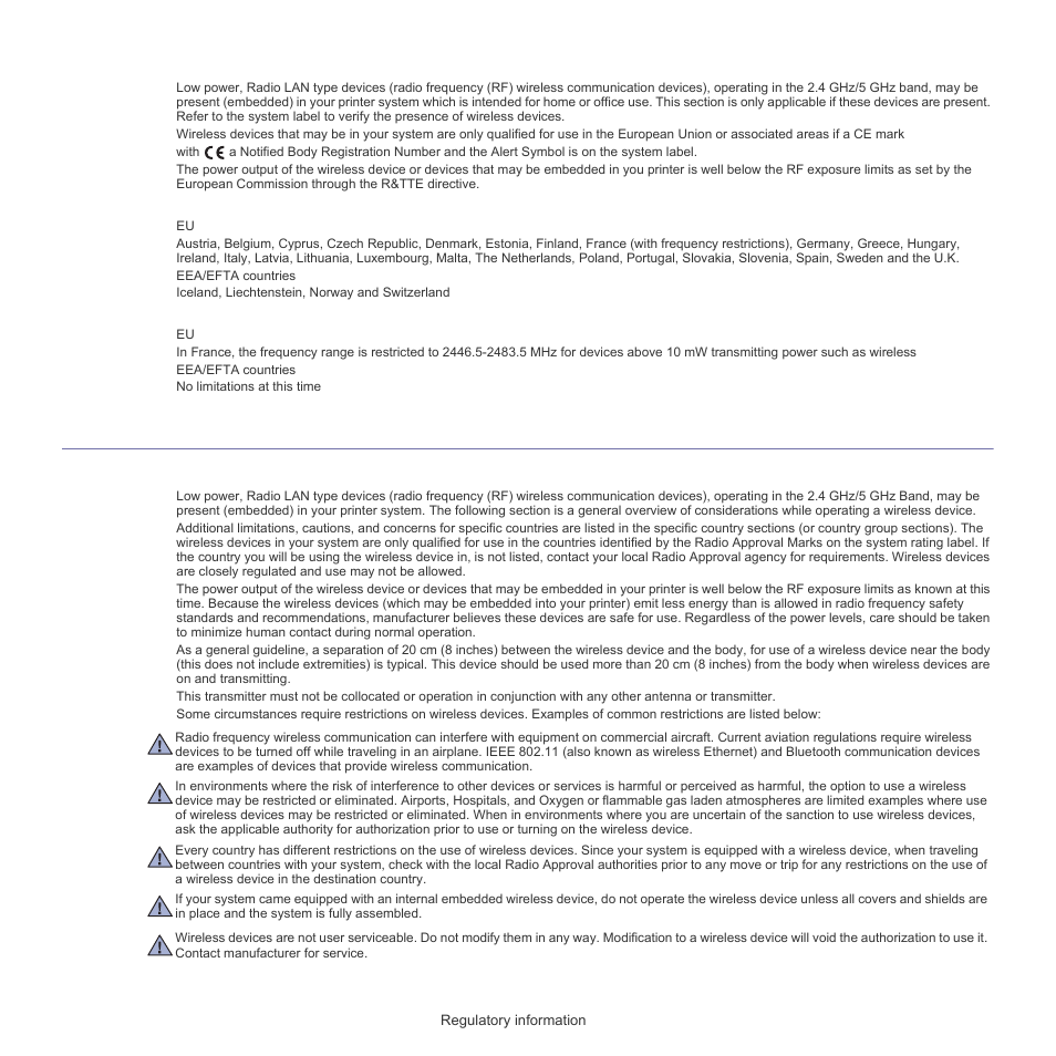 Regulatory compliance statements | Samsung CLP-320 User Manual | Page 15 / 103