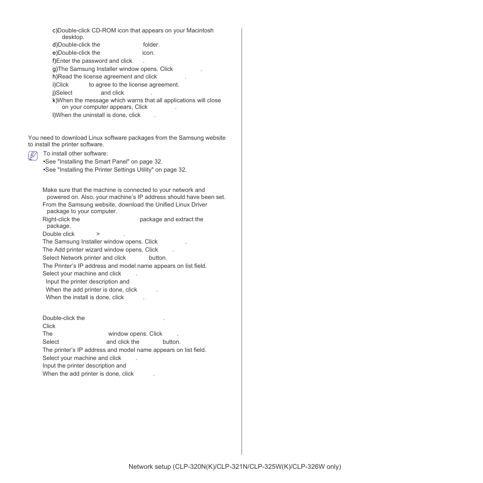 Linux | Samsung CLP-320 User Manual | Page 39 / 103