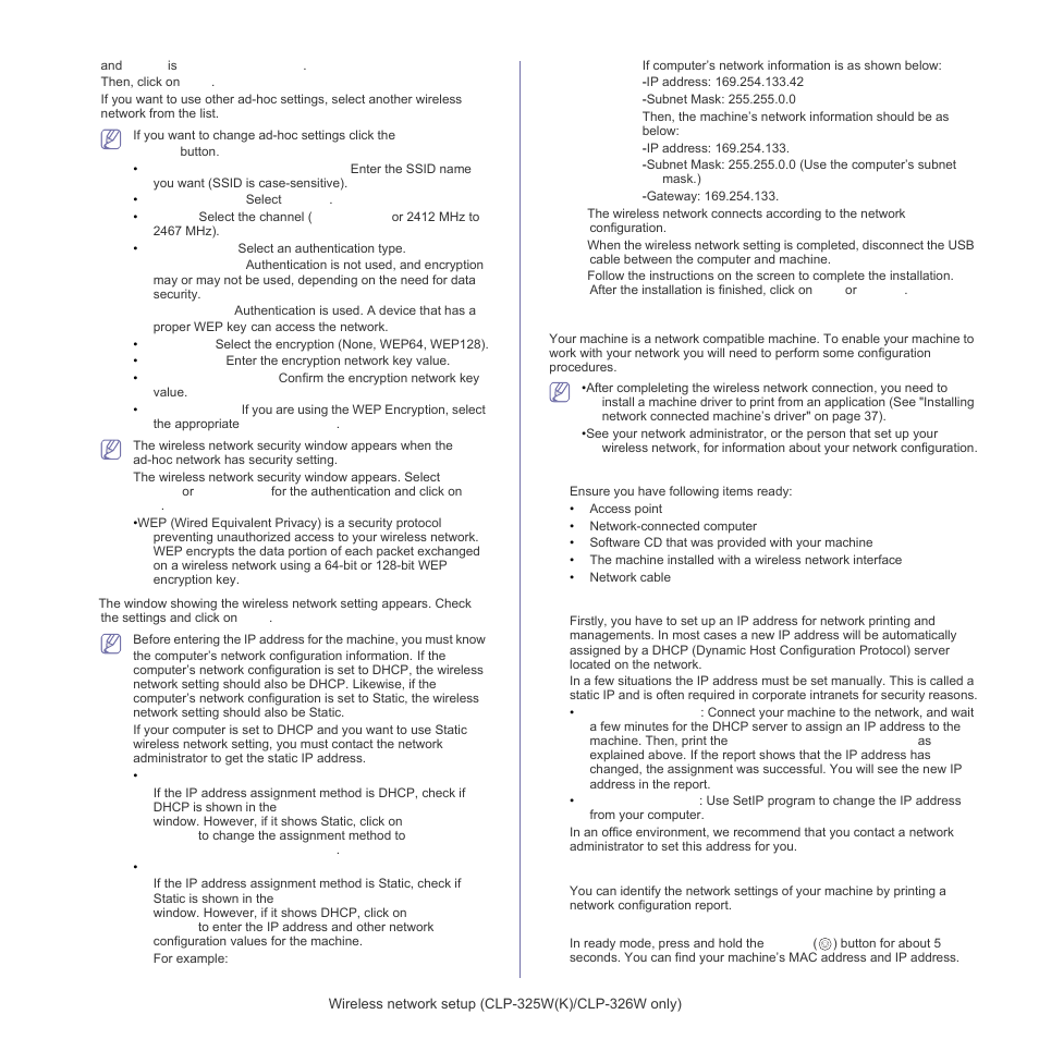 Setting a wireless network with network cable | Samsung CLP-320 User Manual | Page 46 / 103