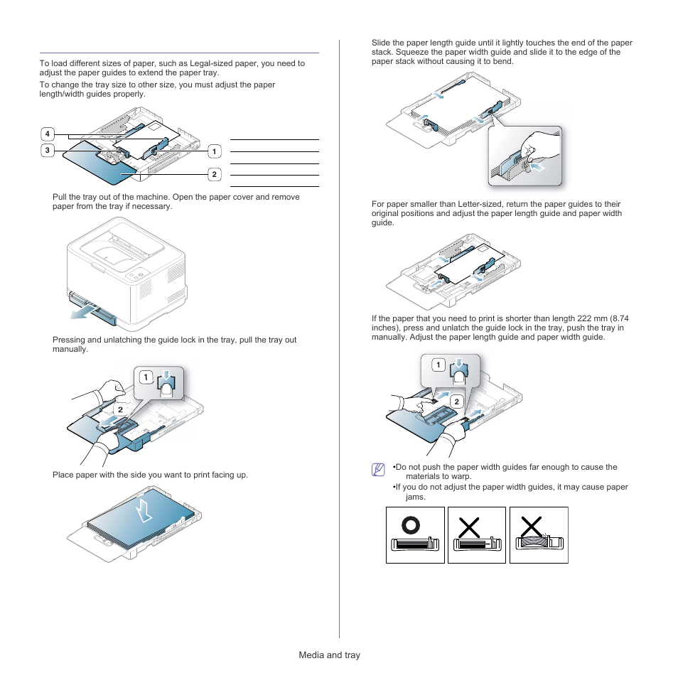 Changing the tray size | Samsung CLP-320 User Manual | Page 53 / 103