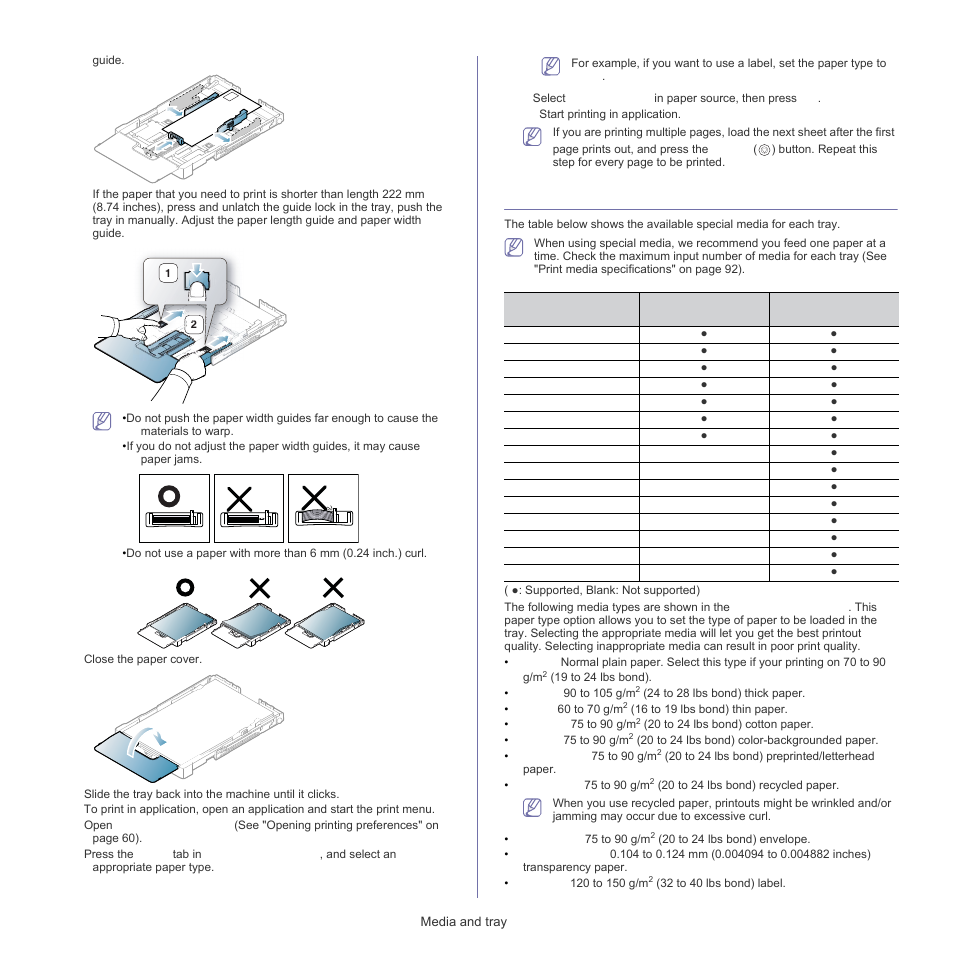 Printing on special media | Samsung CLP-320 User Manual | Page 56 / 103