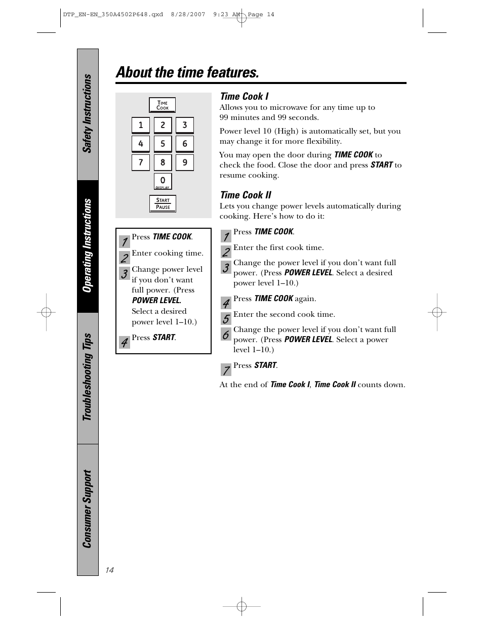 About the time features | Samsung Spacemaker PVM1870 User Manual | Page 14 / 44