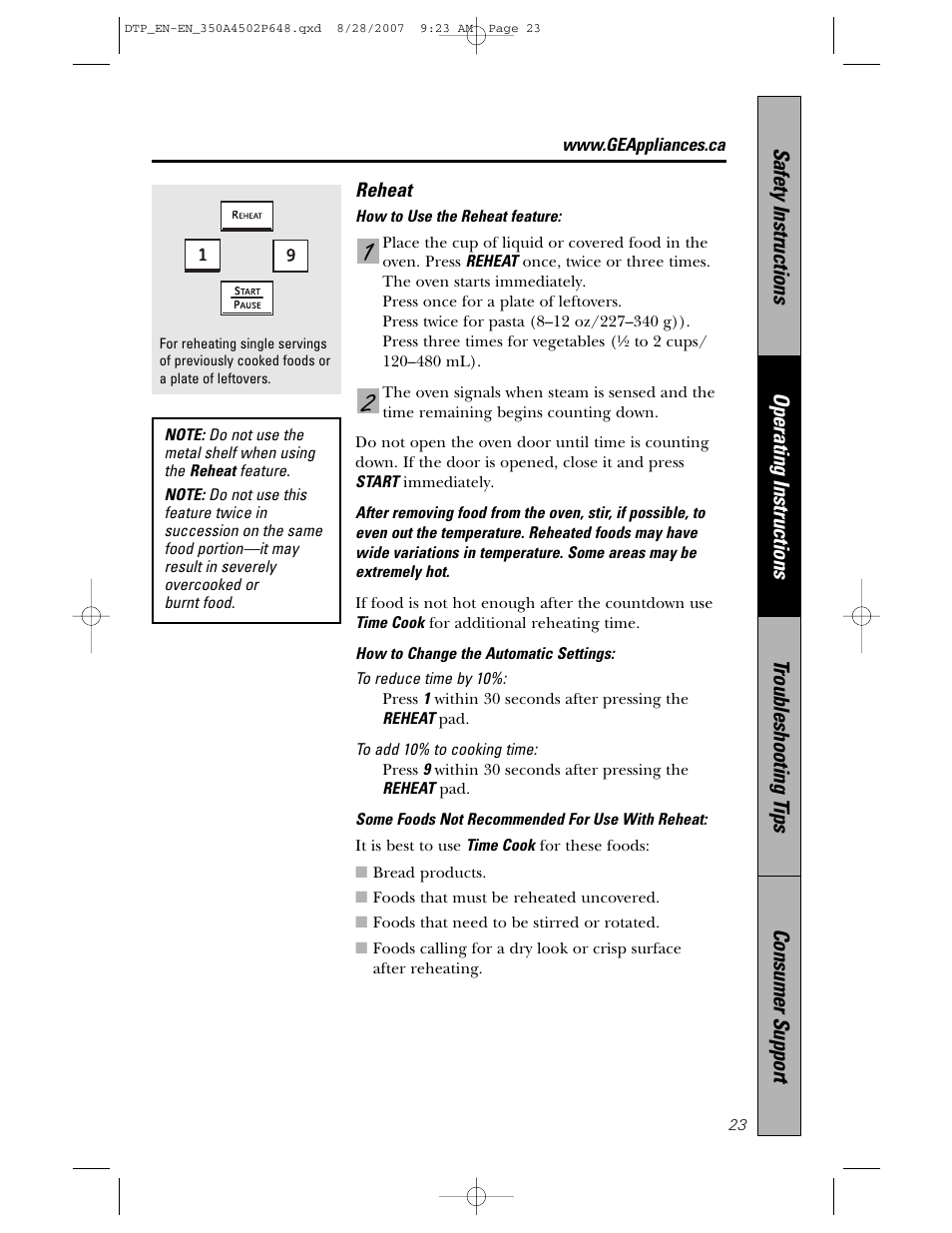 Samsung Spacemaker PVM1870 User Manual | Page 23 / 44