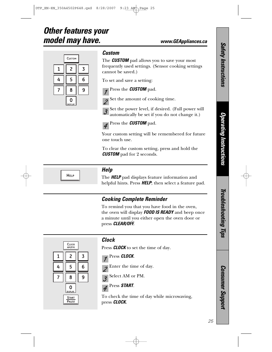 Other features yourmodel may have, Other features your model may have | Samsung Spacemaker PVM1870 User Manual | Page 25 / 44