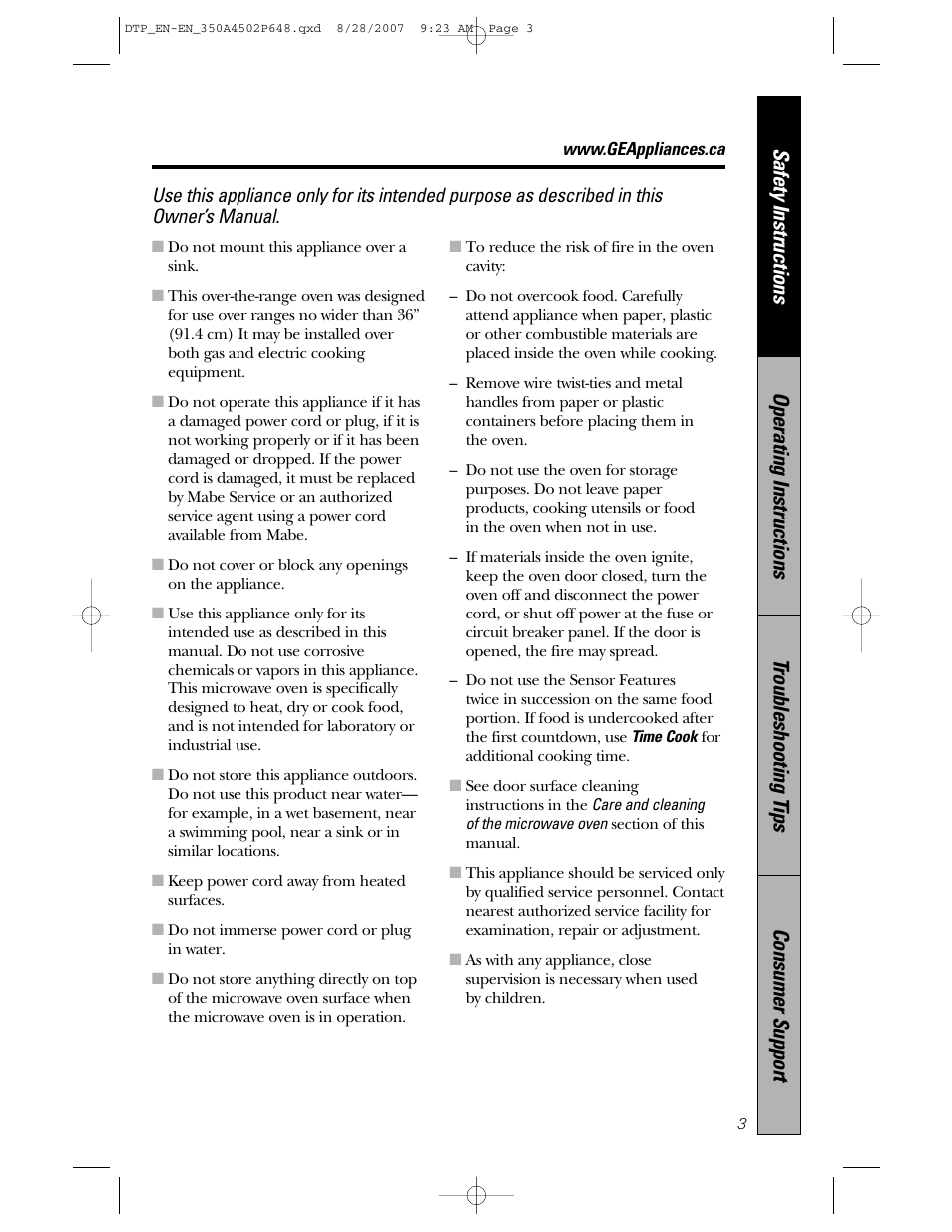 Samsung Spacemaker PVM1870 User Manual | Page 3 / 44