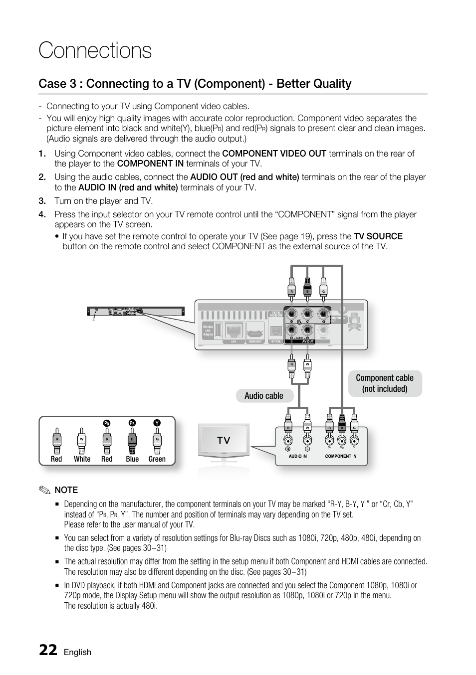 Connections | Samsung BD-C5500 User Manual | Page 22 / 67