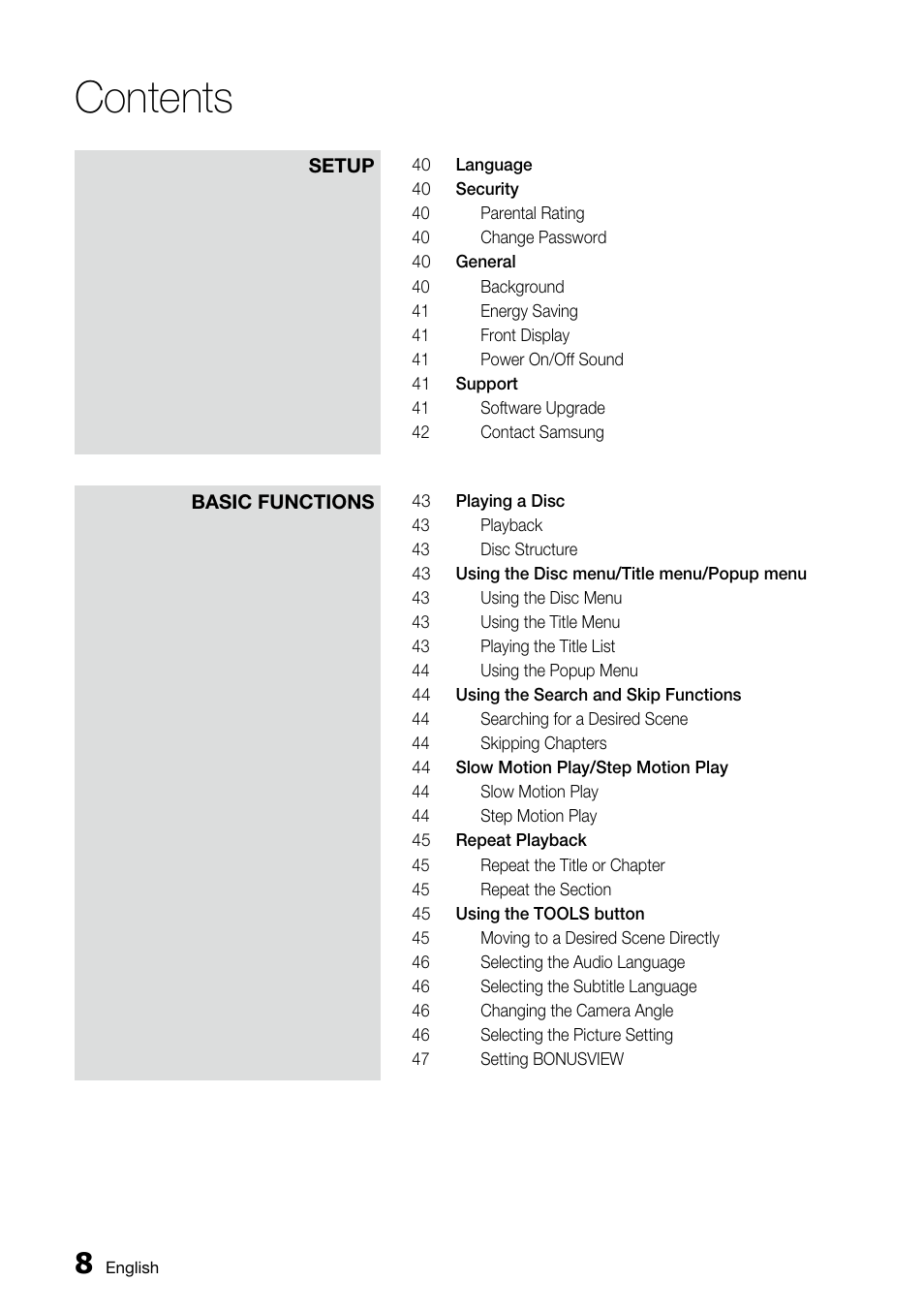 Samsung BD-C5500 User Manual | Page 8 / 67