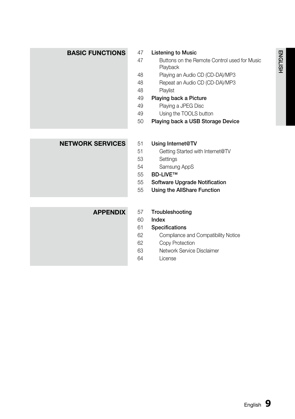 Samsung BD-C5500 User Manual | Page 9 / 67