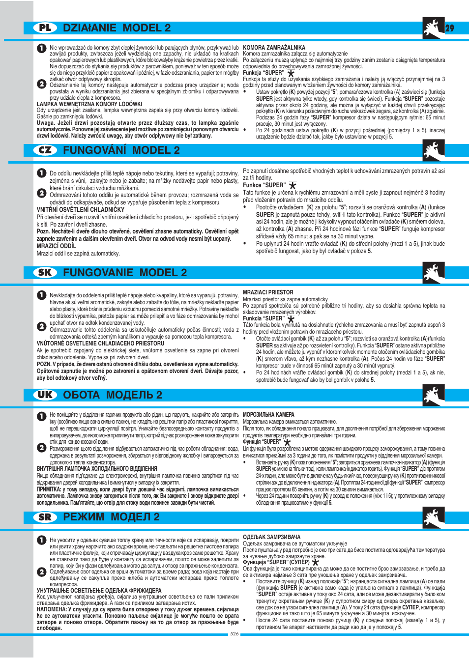 29 pl cz sk uk sr | Ardo DP23SA User Manual | Page 29 / 40