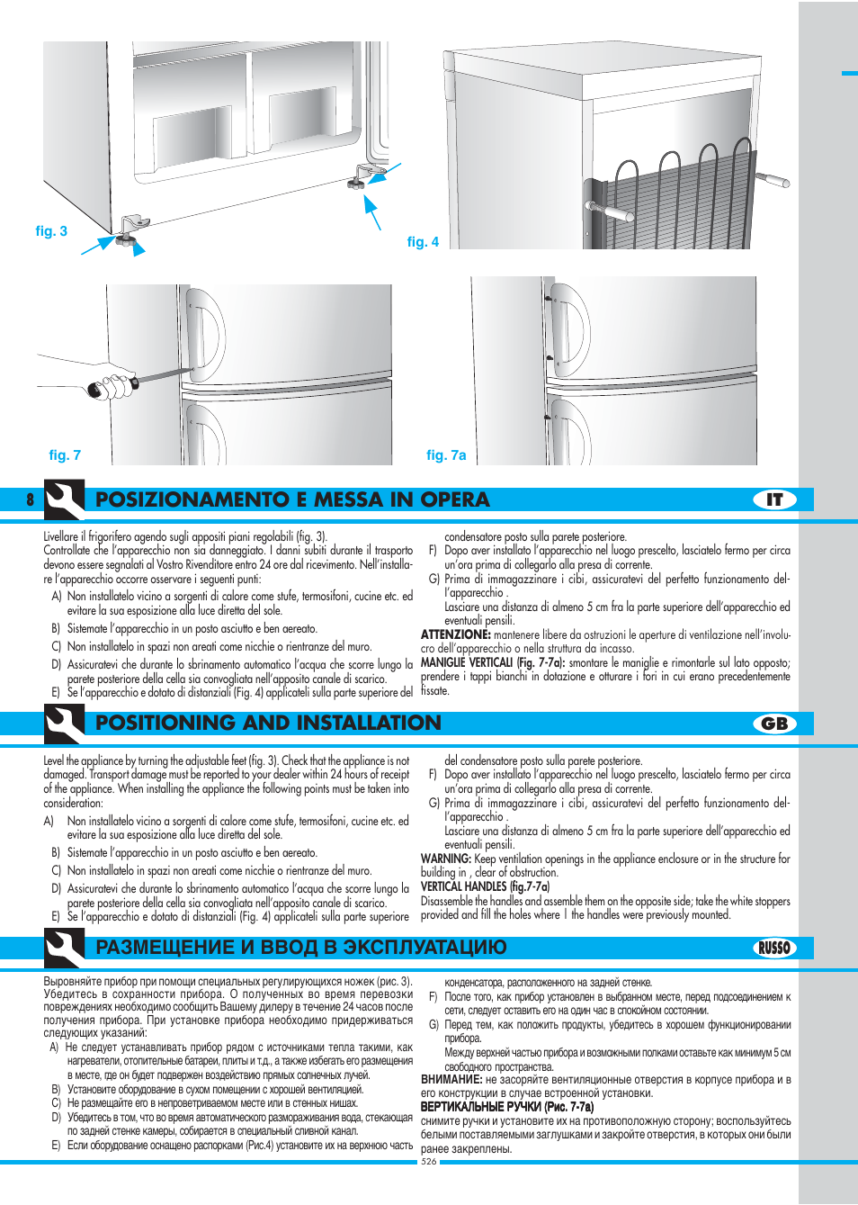 8russo it gb | Ardo DP23SA User Manual | Page 8 / 40