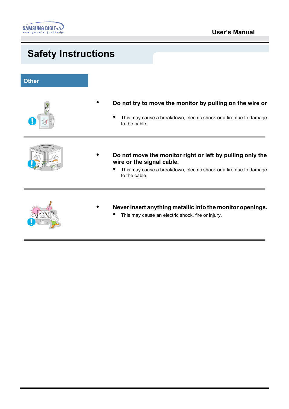 Safety instructions | Samsung 192B User Manual | Page 10 / 55