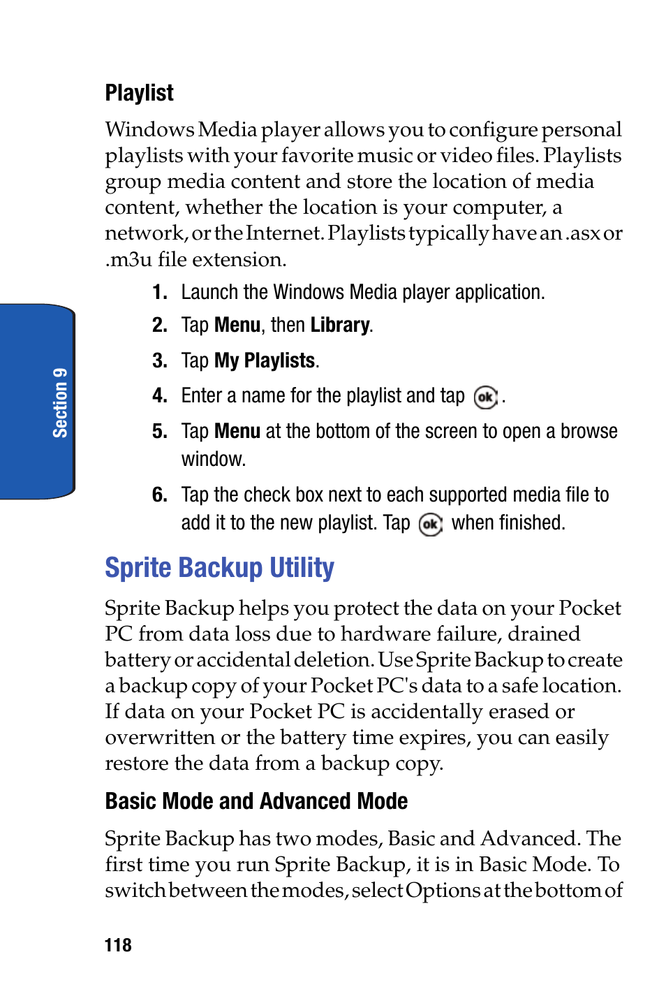 Sprite backup utility | Samsung SCH-i730 User Manual | Page 118 / 220