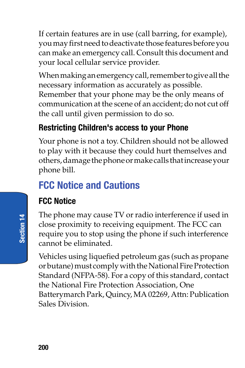 Fcc notice and cautions | Samsung SCH-i730 User Manual | Page 200 / 220