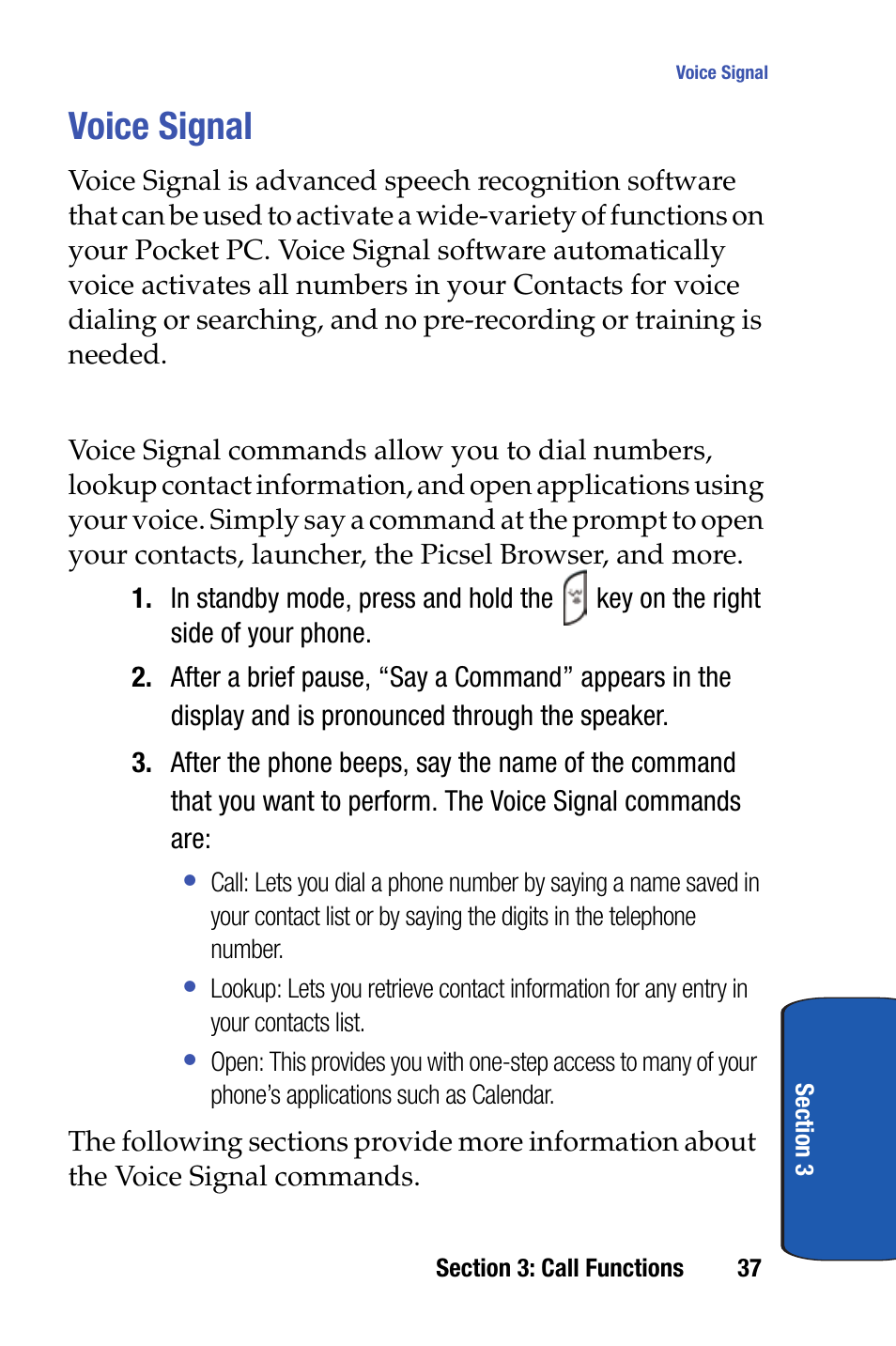 Voice signal | Samsung SCH-i730 User Manual | Page 37 / 220