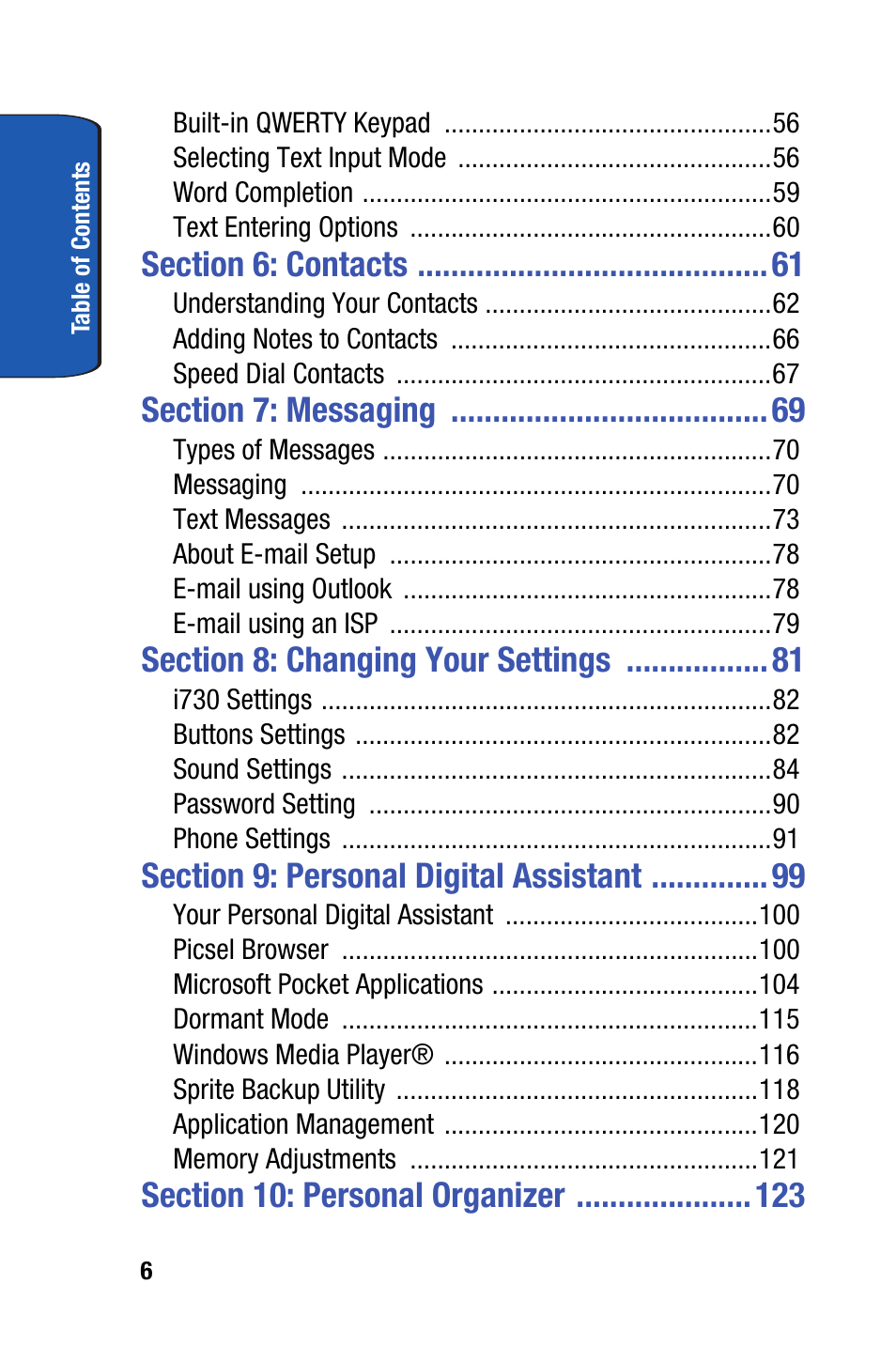 Samsung SCH-i730 User Manual | Page 6 / 220