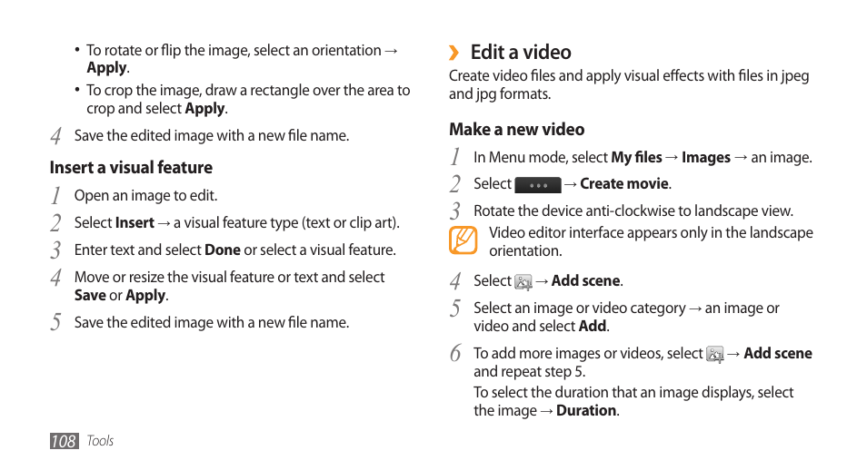 Edit a video | Samsung Wave GT-S8500T User Manual | Page 109 / 138