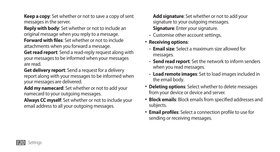 Samsung Wave GT-S8500T User Manual | Page 121 / 138