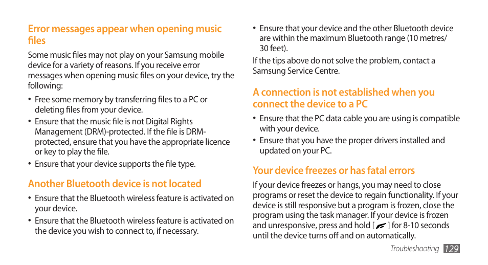 Samsung Wave GT-S8500T User Manual | Page 130 / 138