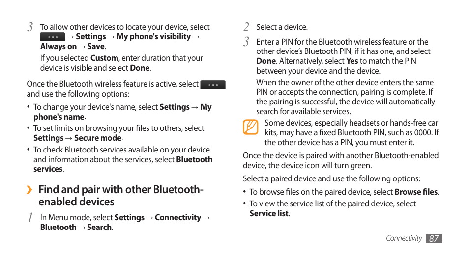 Samsung Wave GT-S8500T User Manual | Page 88 / 138