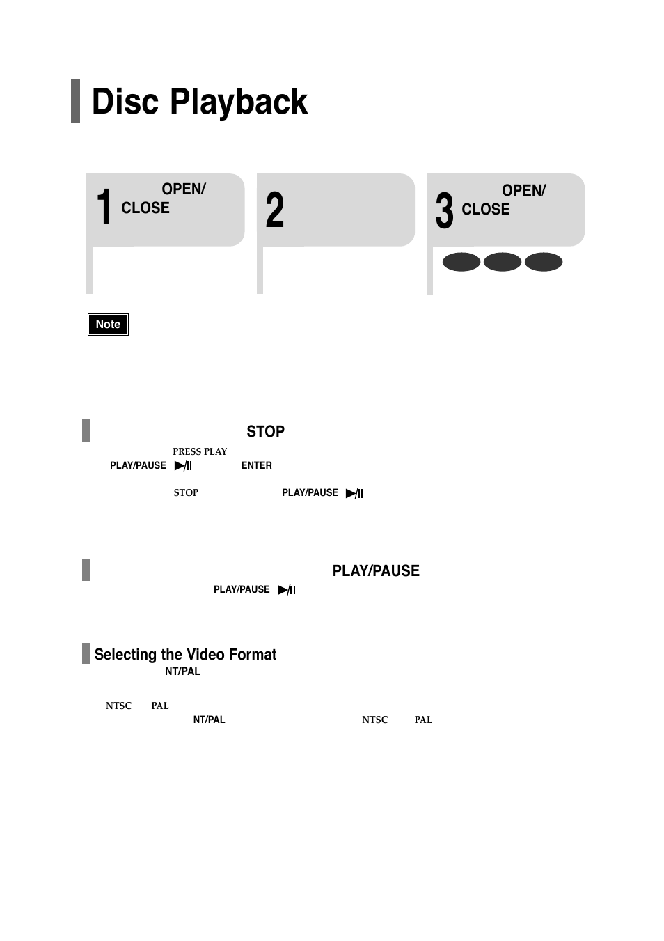 Operation, Disc playback | Samsung HT-P30 User Manual | Page 20 / 68