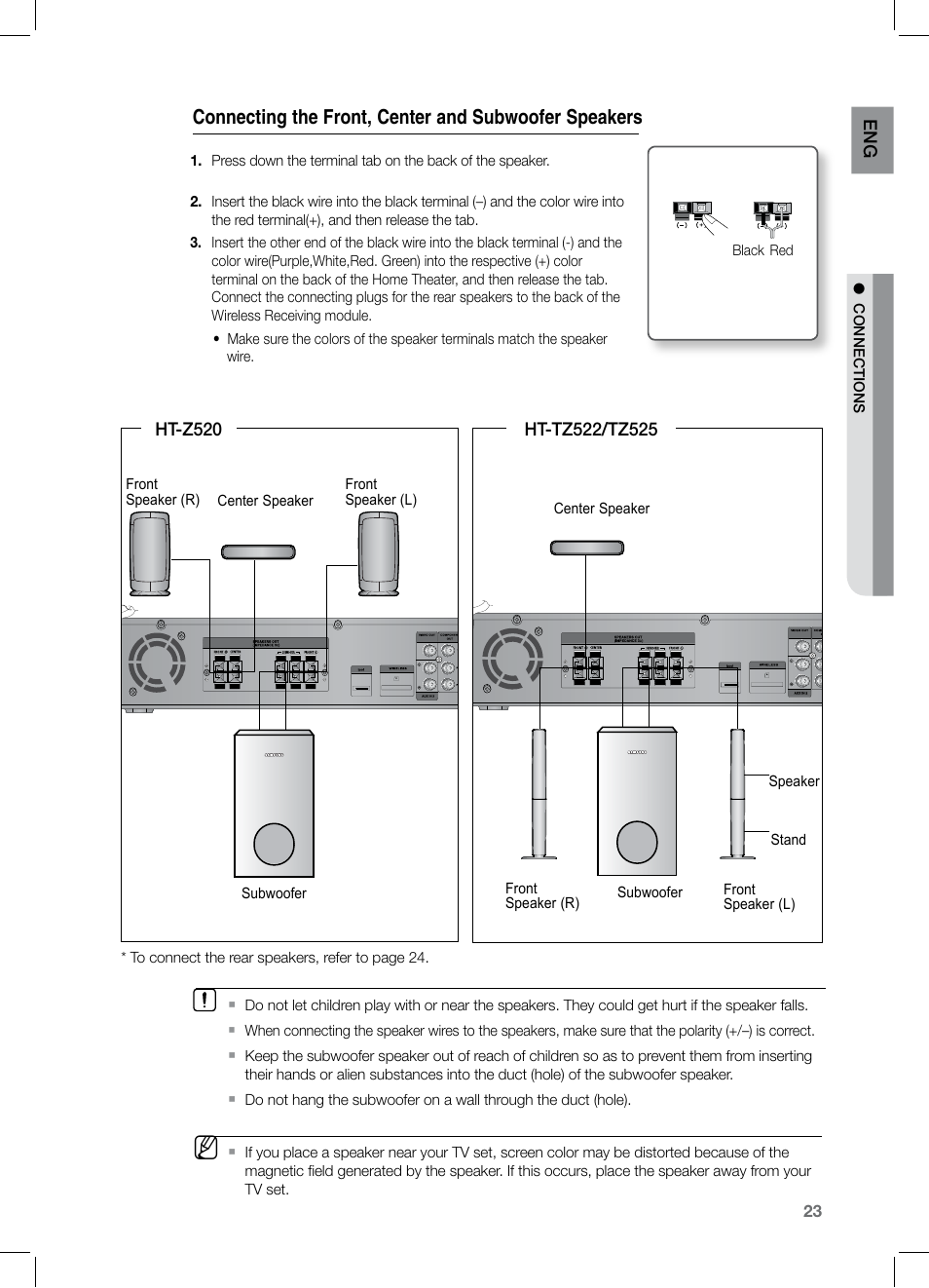 Samsung HT-TZ525 User Manual | Page 23 / 78
