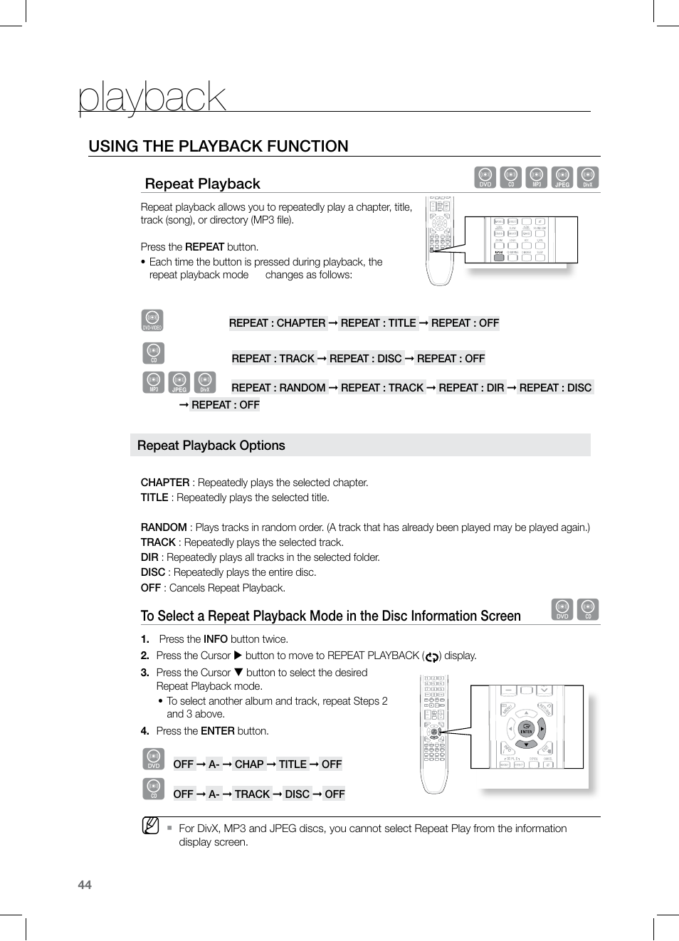 Playback, Dbagd | Samsung HT-TZ525 User Manual | Page 44 / 78