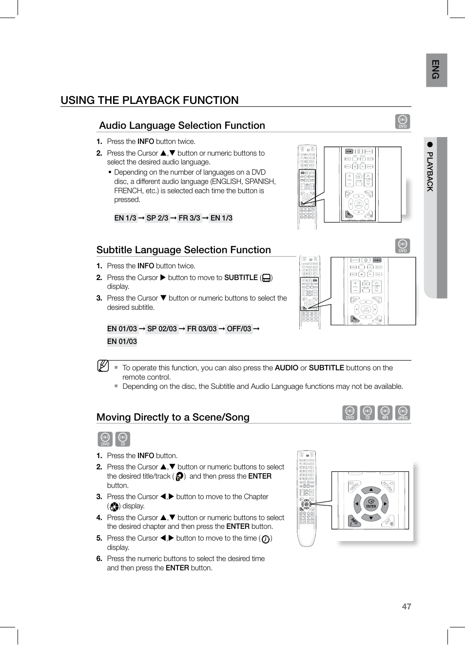 Dbag db, Using the playback function | Samsung HT-TZ525 User Manual | Page 47 / 78