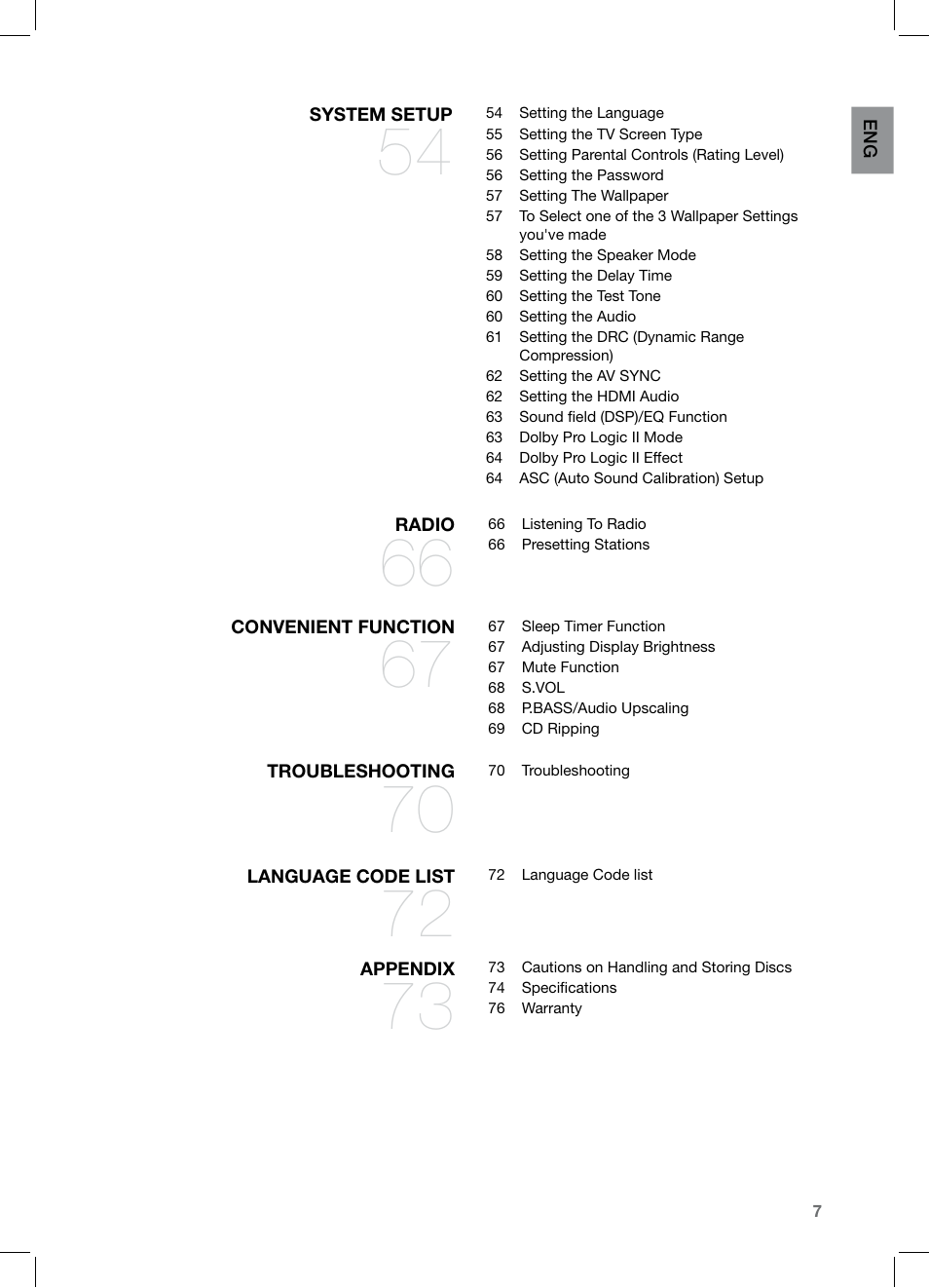 Samsung HT-TZ525 User Manual | Page 7 / 78