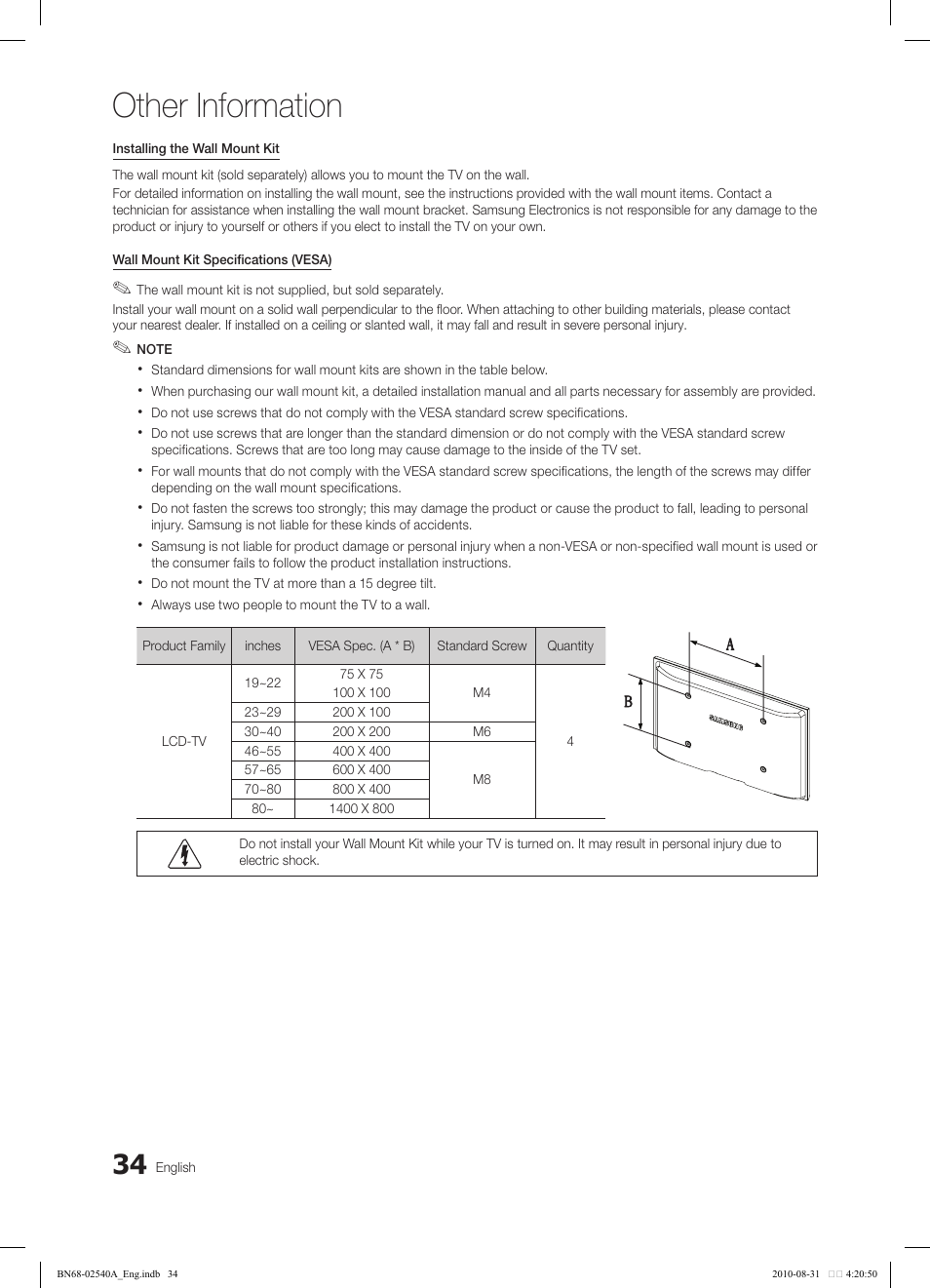 Other information | Samsung 540 User Manual | Page 34 / 41