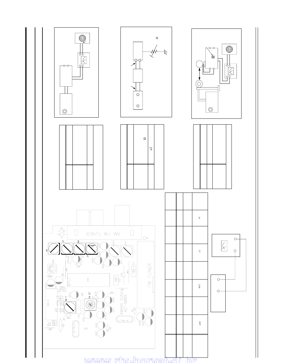 Alignment and adjustments, 1. t uner | Samsung MAX-B550 User Manual | Page 2 / 32