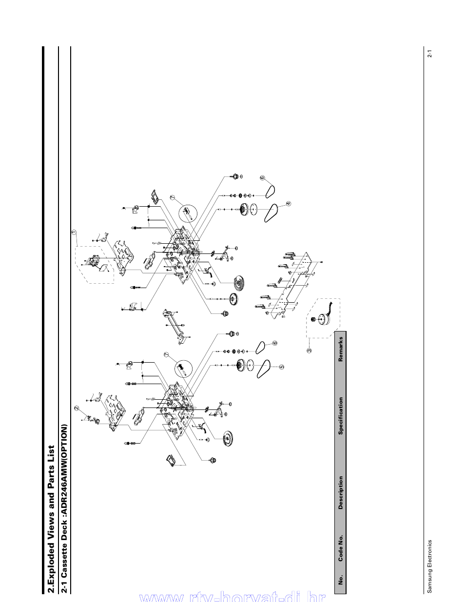 Exploded v iews and parts list | Samsung MAX-B550 User Manual | Page 5 / 32