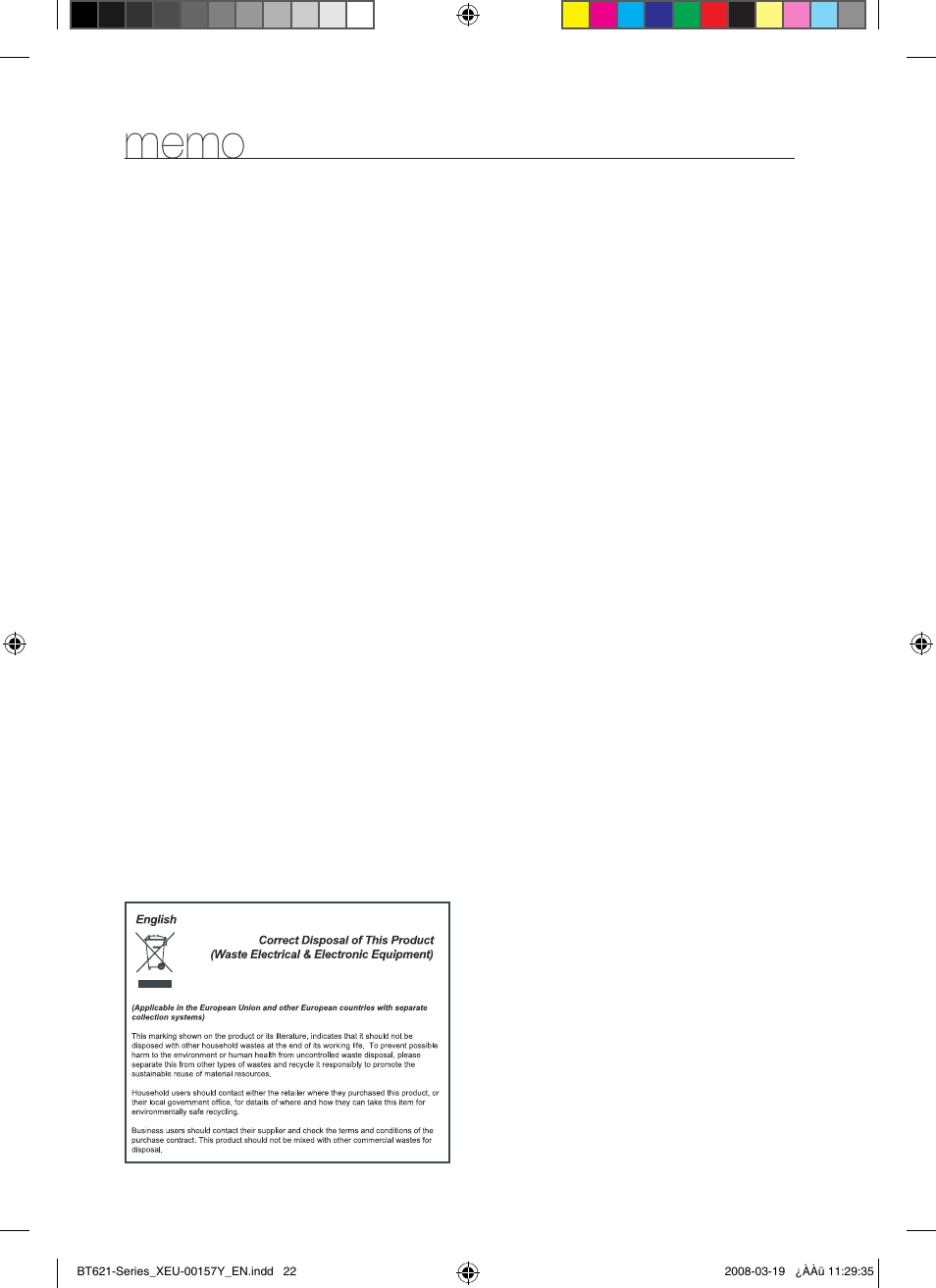 Samsung BT621 Series User Manual | Page 22 / 24