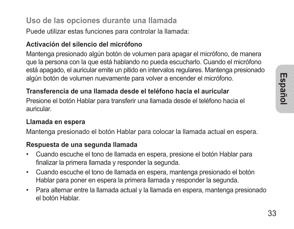 Español | Samsung GH68-28506A User Manual | Page 36 / 42