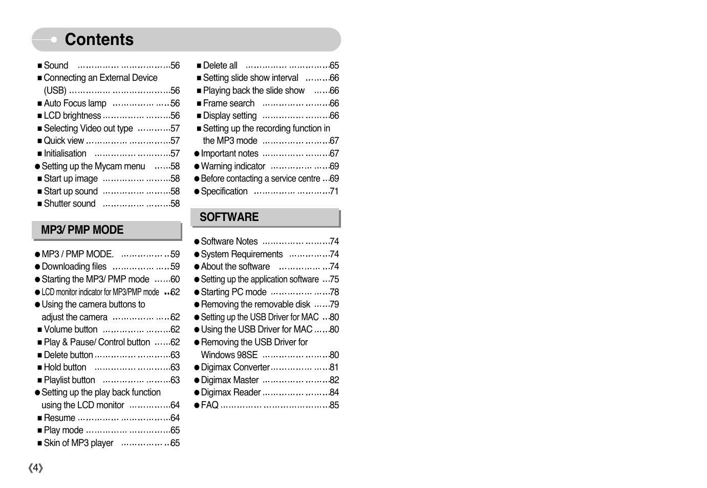 Samsung Digimax i6 User Manual | Page 5 / 90