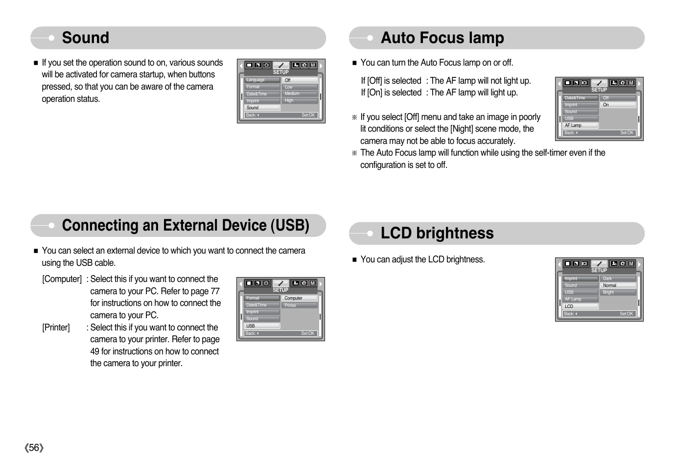 Ŝ56ş | Samsung Digimax i6 User Manual | Page 57 / 90