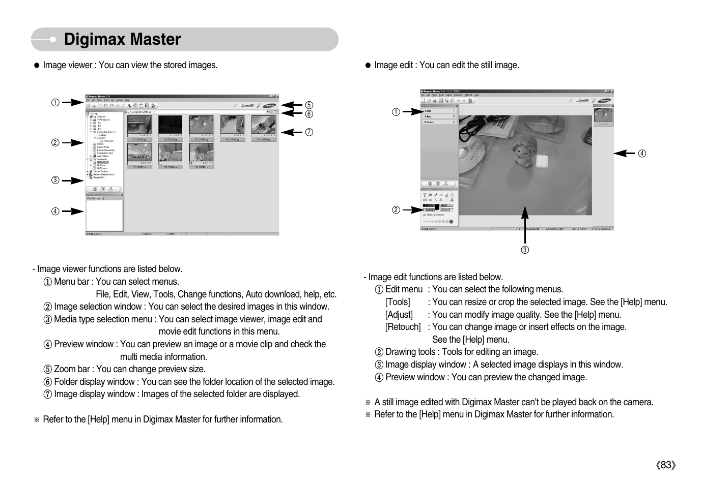 Digimax master | Samsung Digimax i6 User Manual | Page 84 / 90