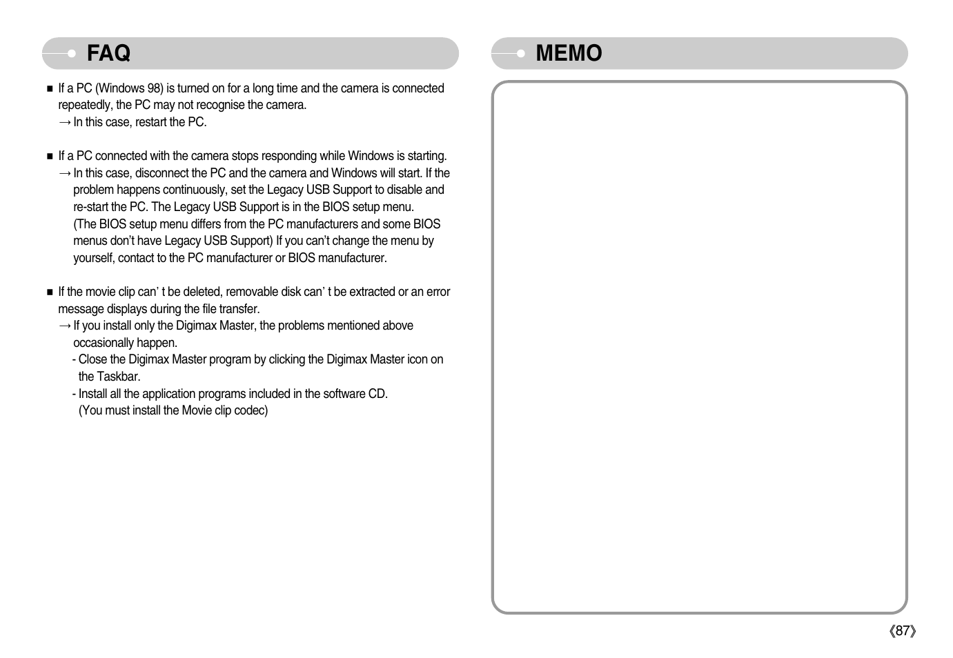 Samsung Digimax i6 User Manual | Page 88 / 90