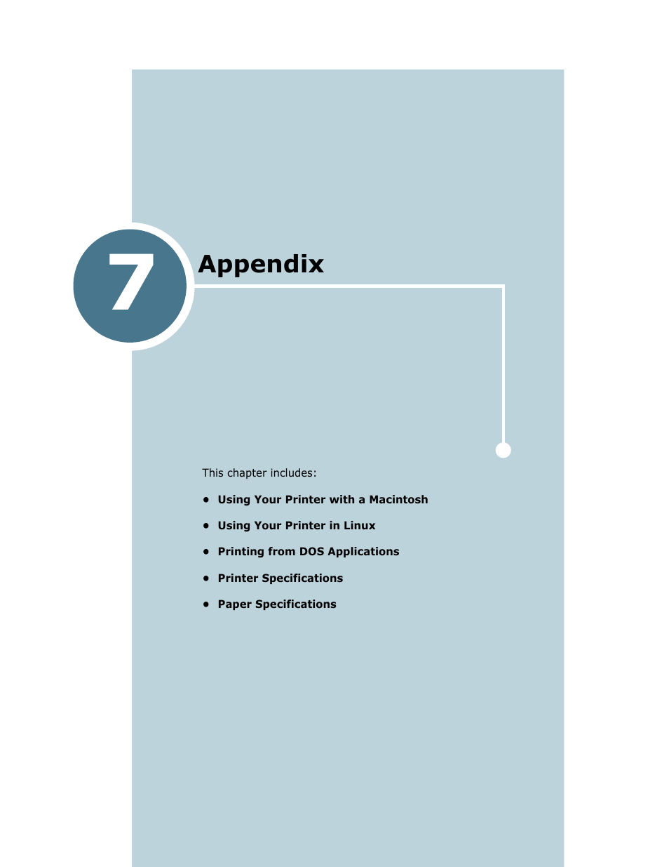 Appendix, Chapter 7, Ppendix | Samsung ML-1750 User Manual | Page 120 / 156