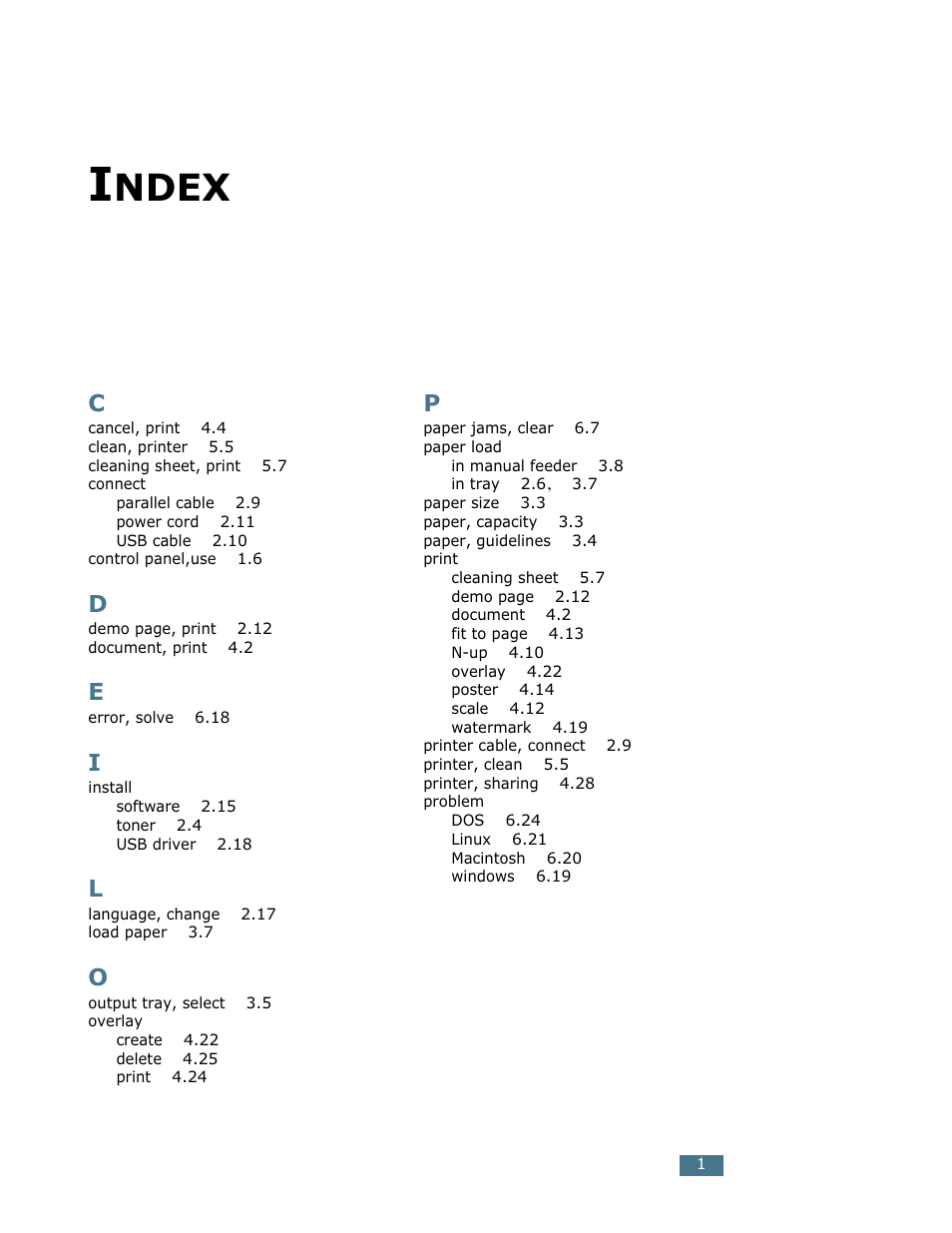 Index, Ndex | Samsung ML-1750 User Manual | Page 154 / 156