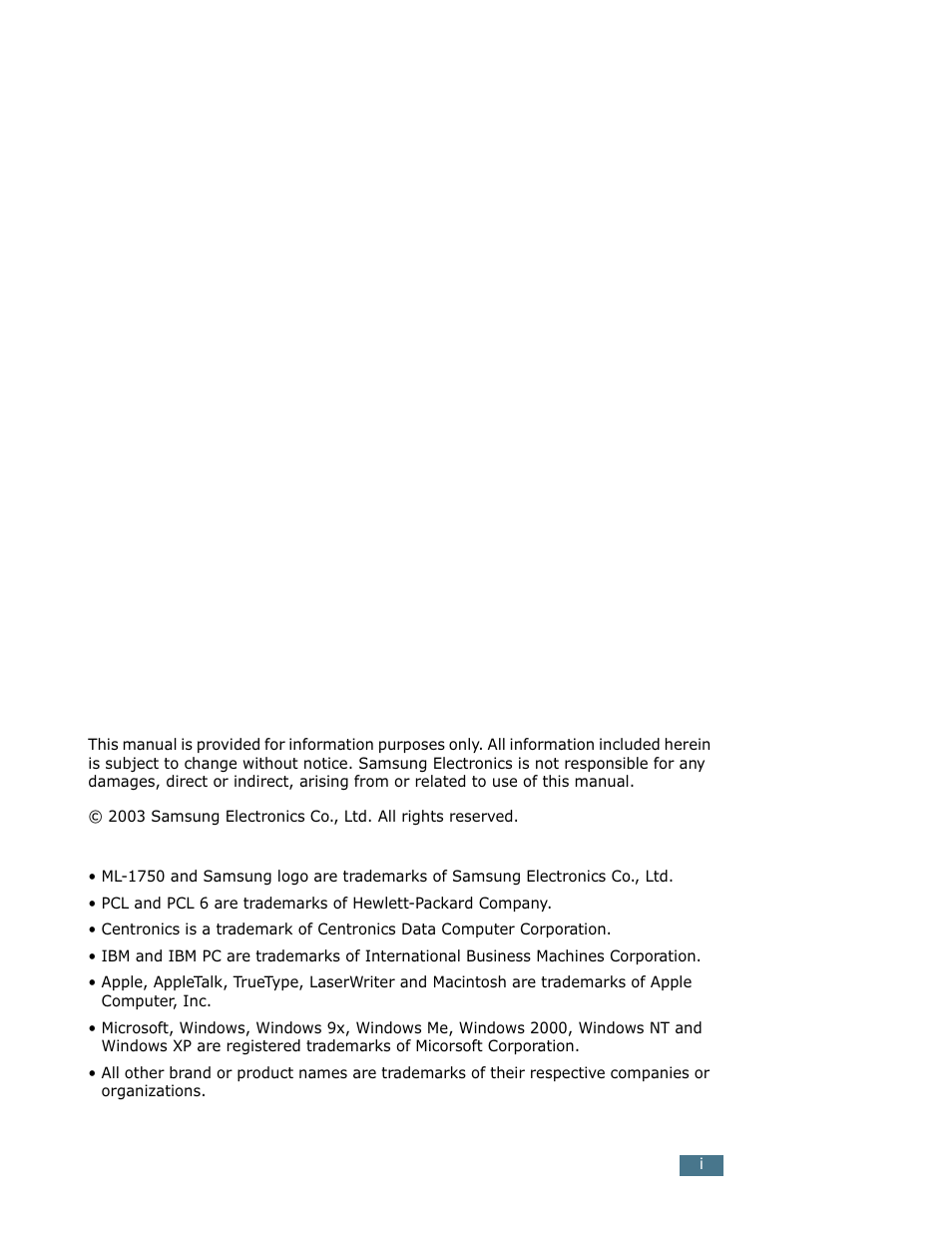 Samsung ML-1750 User Manual | Page 2 / 156