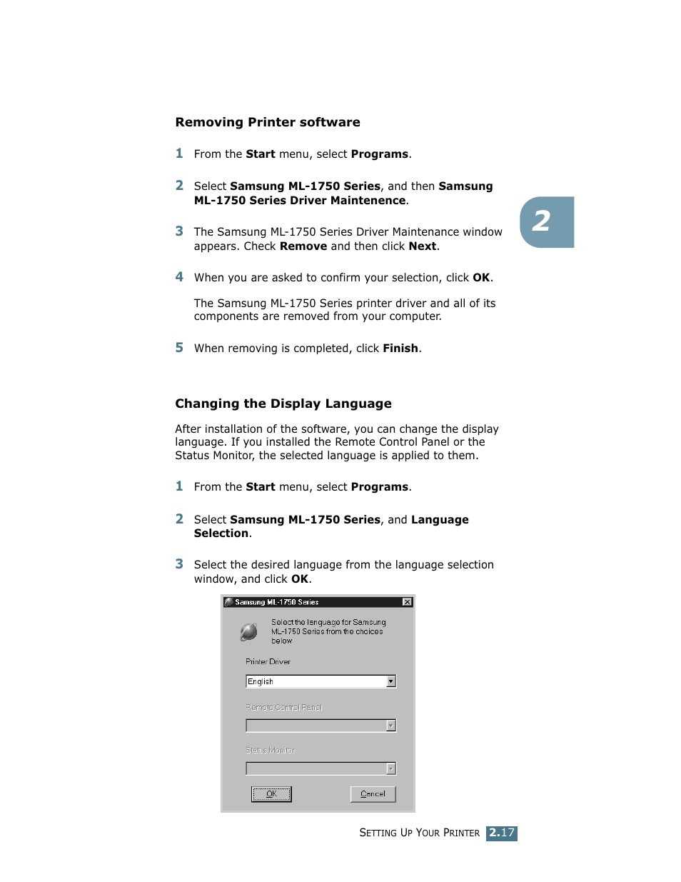 Samsung ML-1750 User Manual | Page 36 / 156