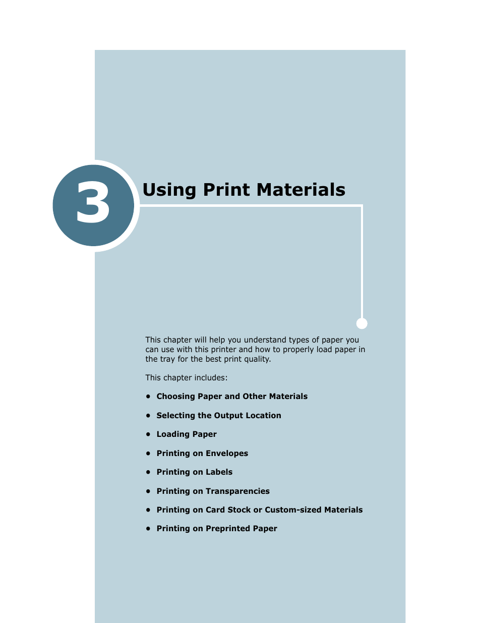 Using print materials, Chapter 3, Sing | Rint, Aterials | Samsung ML-1750 User Manual | Page 40 / 156